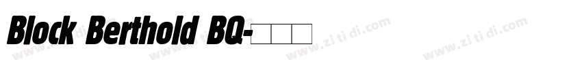 Block Berthold BQ字体转换